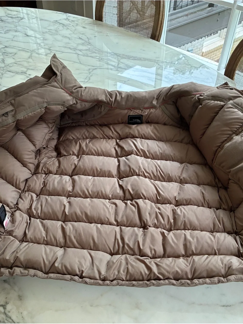 The North Face Men's Taupe Brown Puffer Jacket
